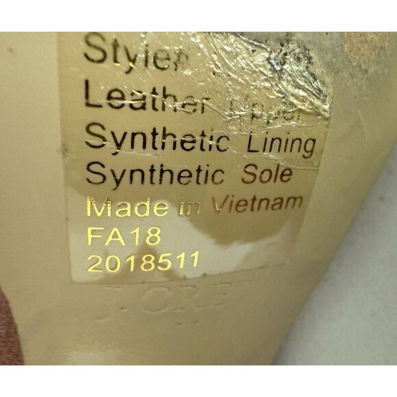 J Crew Suede Block Heel Slip On Pump Shoes Women Size 8 Mauve Tan - Picture 8 of 8